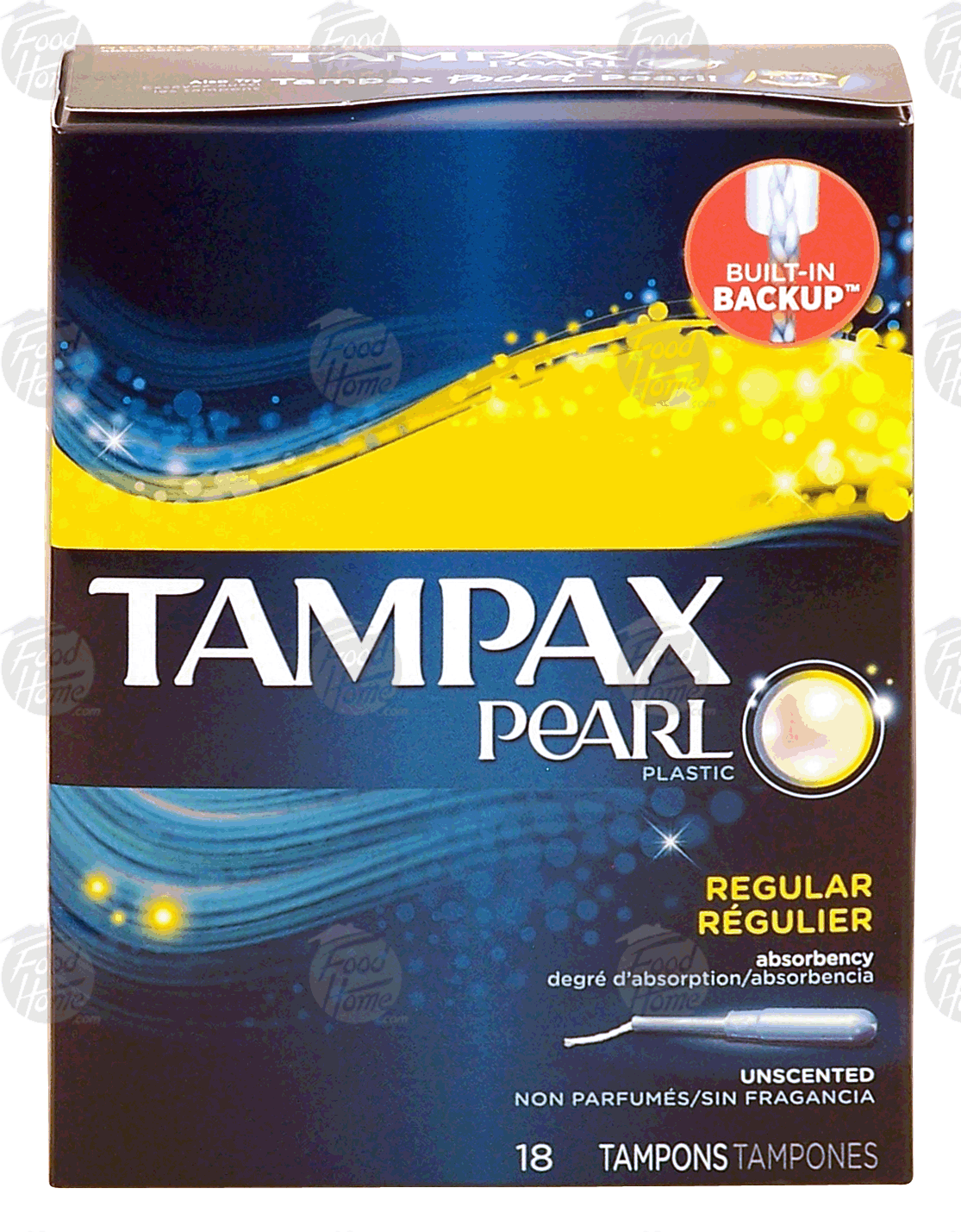 Tampax Pearl plastic unscented tampons, regular absorbency Full-Size Picture